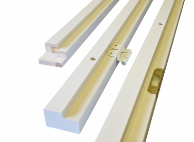 Valkoinen oksaton karmi 42x68 mm huulletuille ovilevyille