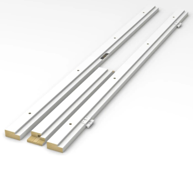 Valkoinen kosteantilan karmi 42x92mm huulletuille ovilevyille