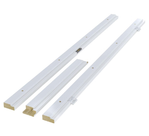 Valkoinen oksaton ja tiivistetty karmi 42x92 mm huulletuille ovi