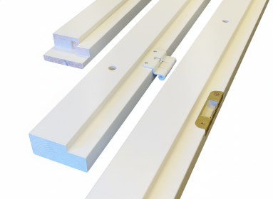 Valkoinen oksaton karmi 42x92mm huulletuille ovilevyille Valkoinen oksaton karmi 42x92mm huulletuille ovilevyille